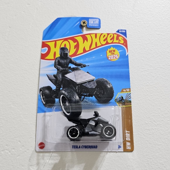 Hotwheels Silver Tesla Cyber Quad - Picture 1 of 4